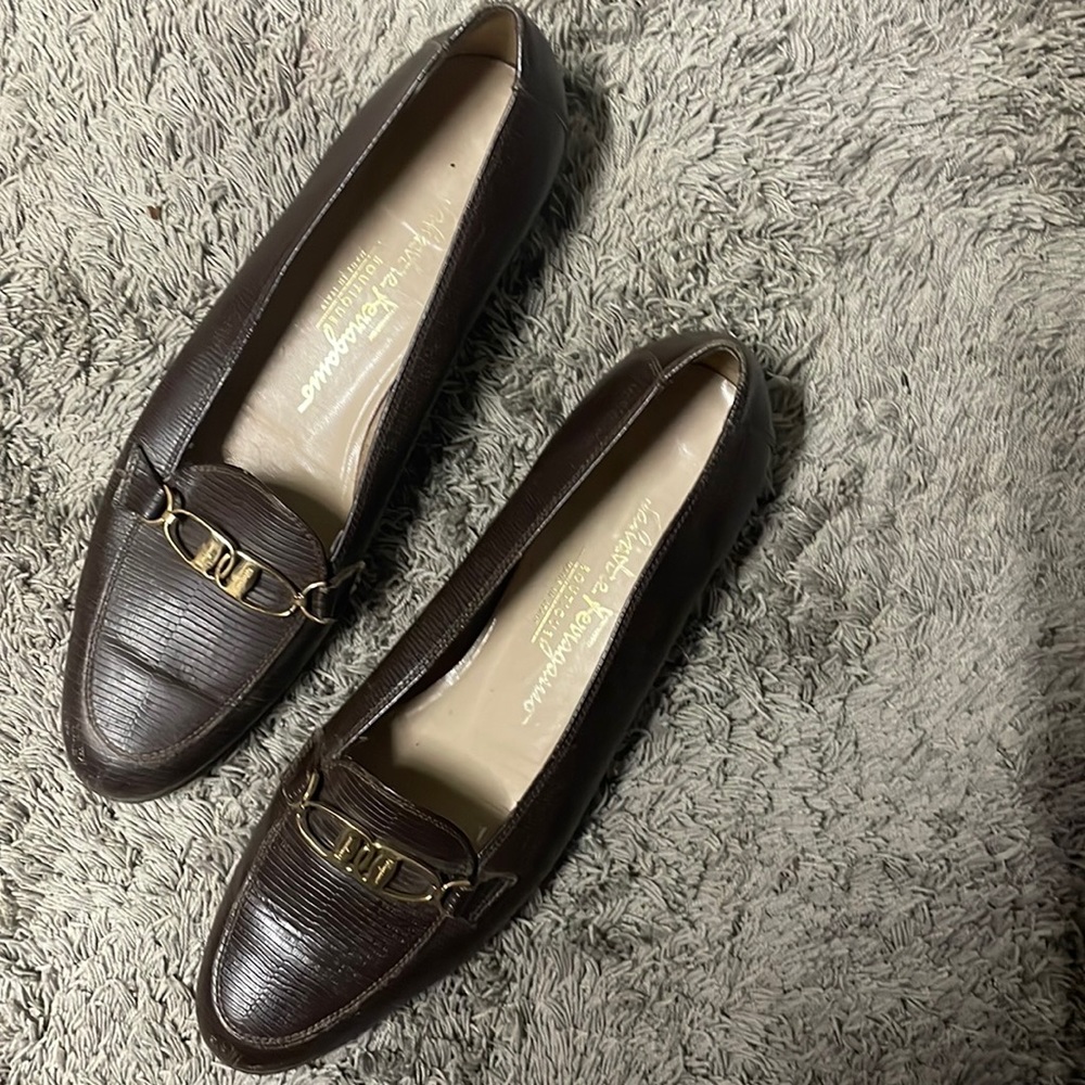 Brown loafers